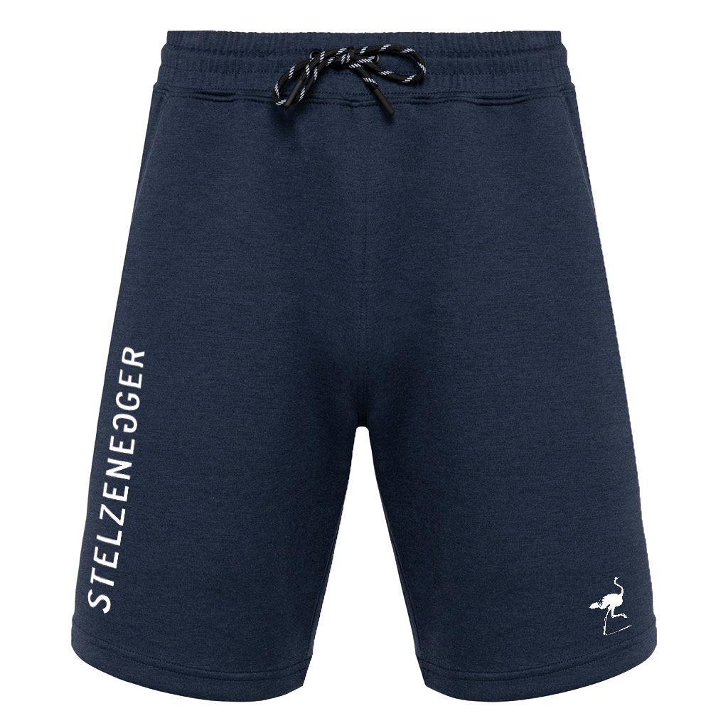 Sweat-Bermuda-Shorts „Typo-Line“ dunkelblau