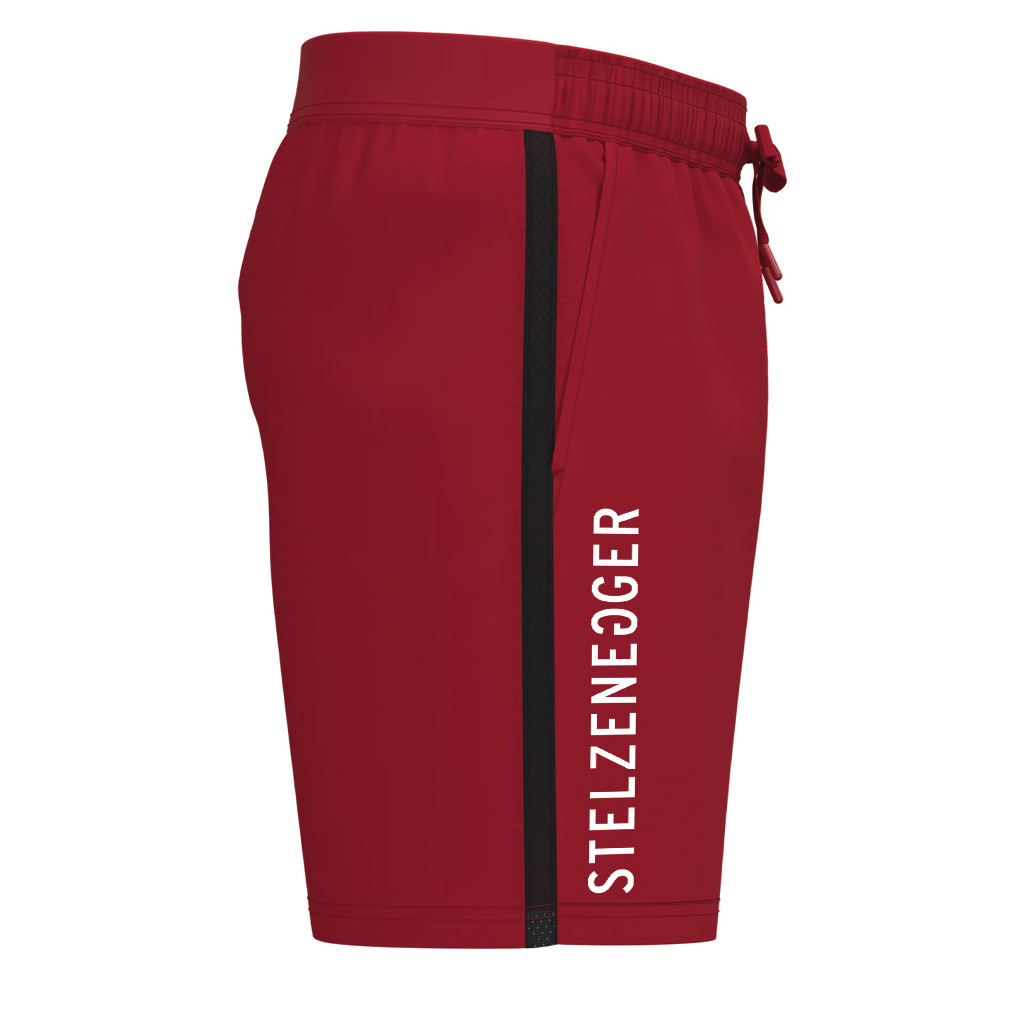 Sport-Short, Tennis-Short „Typo-Line“ rot - Image 2