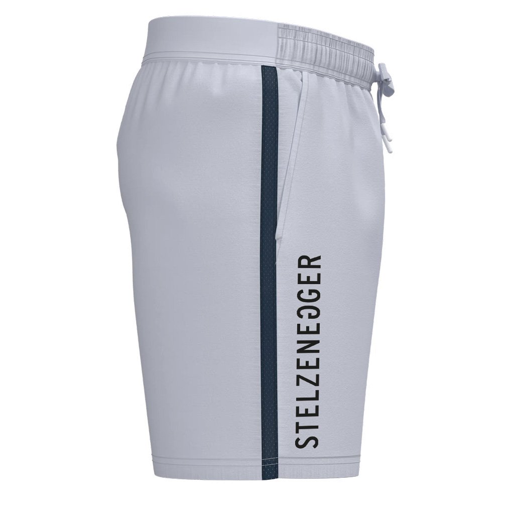 Sport-Short, Tennis-Short „Typo-Line“ weiß-blau - Image 2