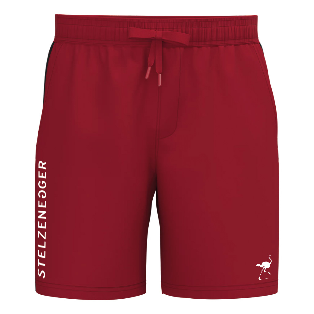 Sport-Short, Tennis-Short „Typo-Line“ rot