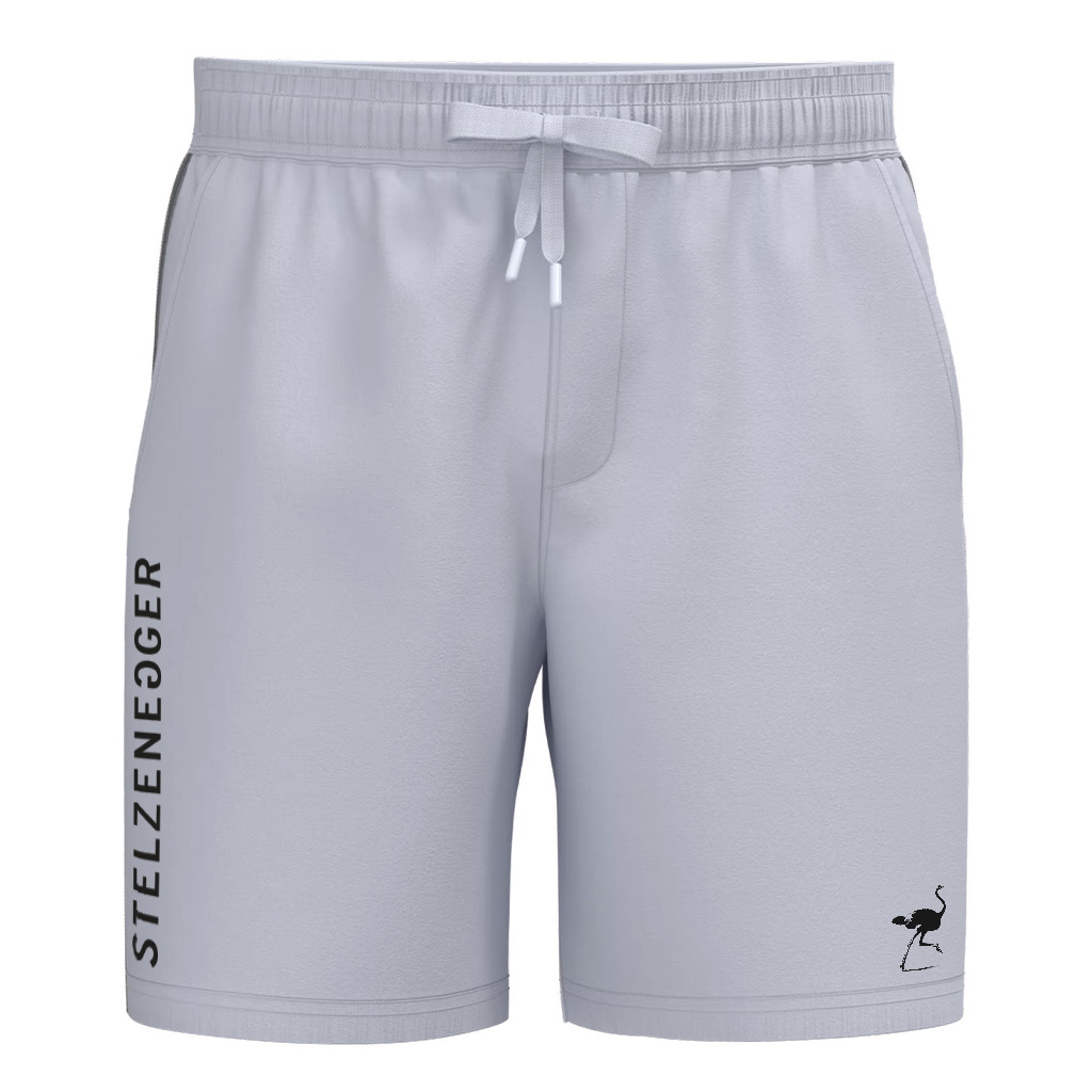 Sport-Short, Tennis-Short „Typo-Line“ weiß-grau
