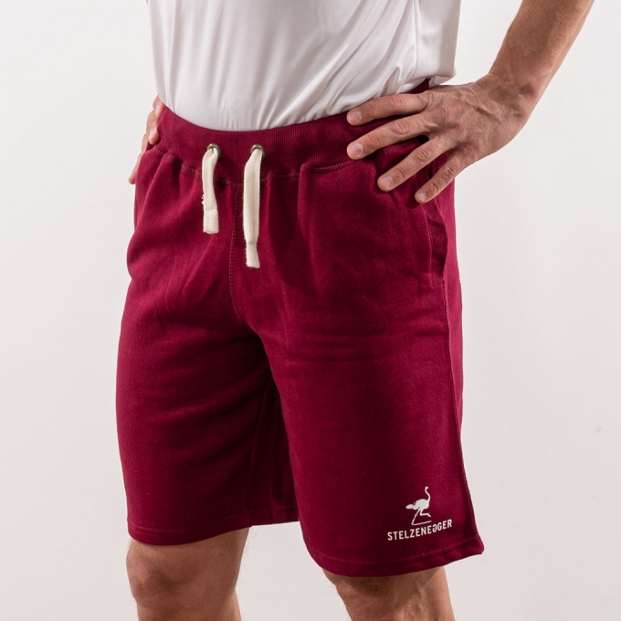Produktbild Alternativ Sweat-Bermuda-Shorts „Typo-Line“ weinrot