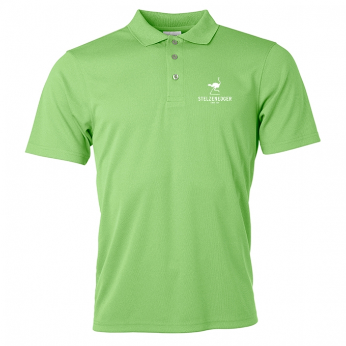 Produktbild Alternativ Performance-Sport-Poloshirt „Typo-Line“ hellgrün
