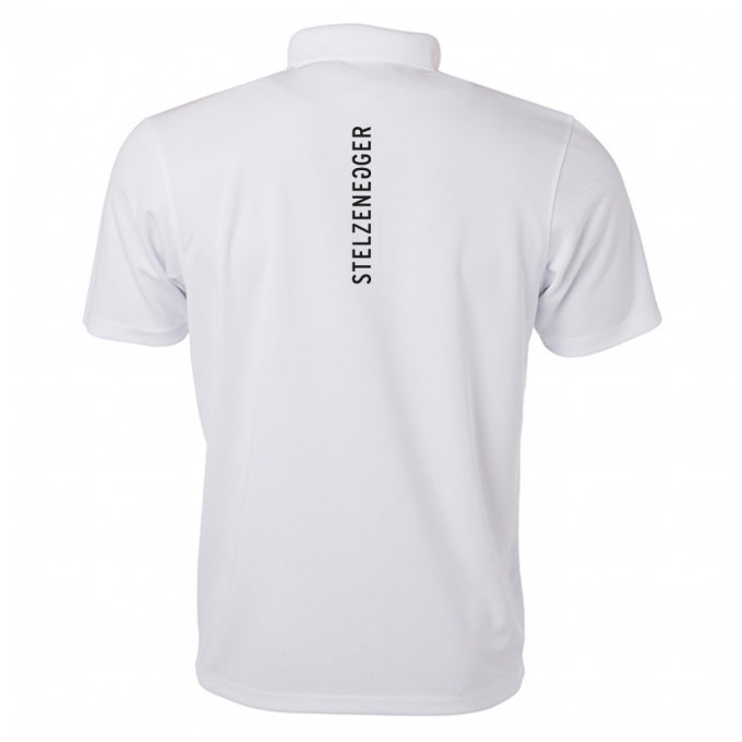 Produktbild Performance-Sport-Poloshirt „Typo-Line“ weiß