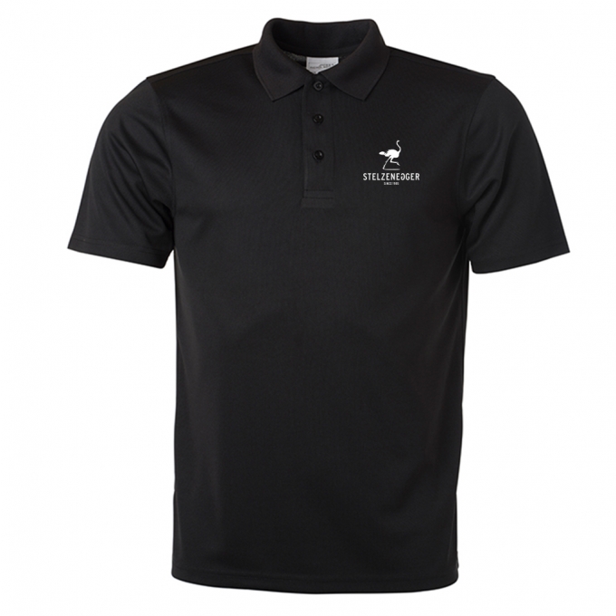 Produktbild Alternativ Performance Sport Poloshirt „Typo-Line“ schwarz