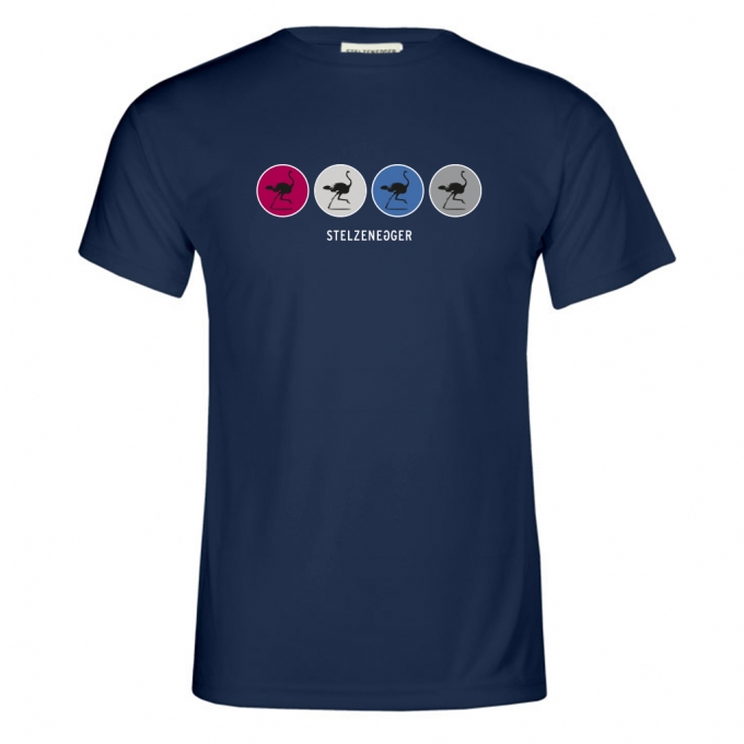 Produktbild Performance-T-Shirt „Four Circles“ dunkelblau