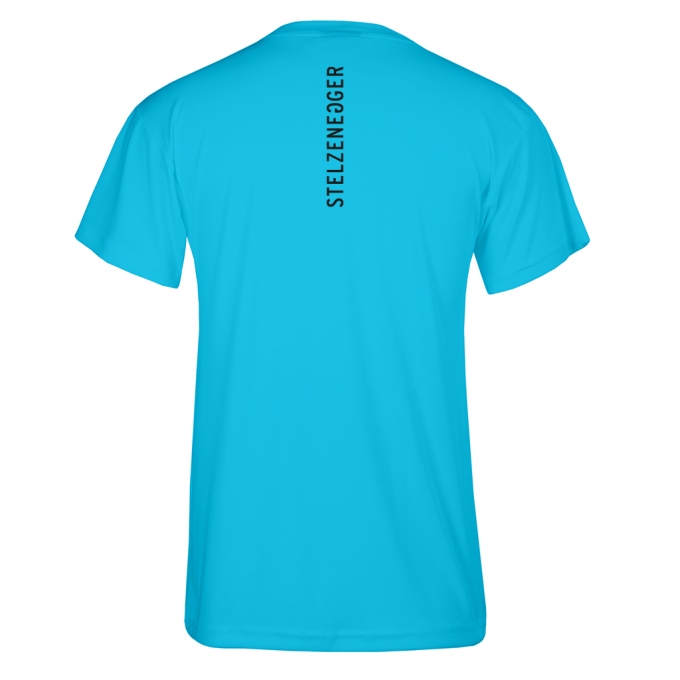 Produktbild Performance-T-Shirt „Typo-Line“ azurblau