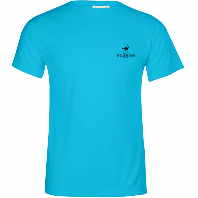 Produktbild Alternativ Performance-T-Shirt „Typo-Line“ azurblau
