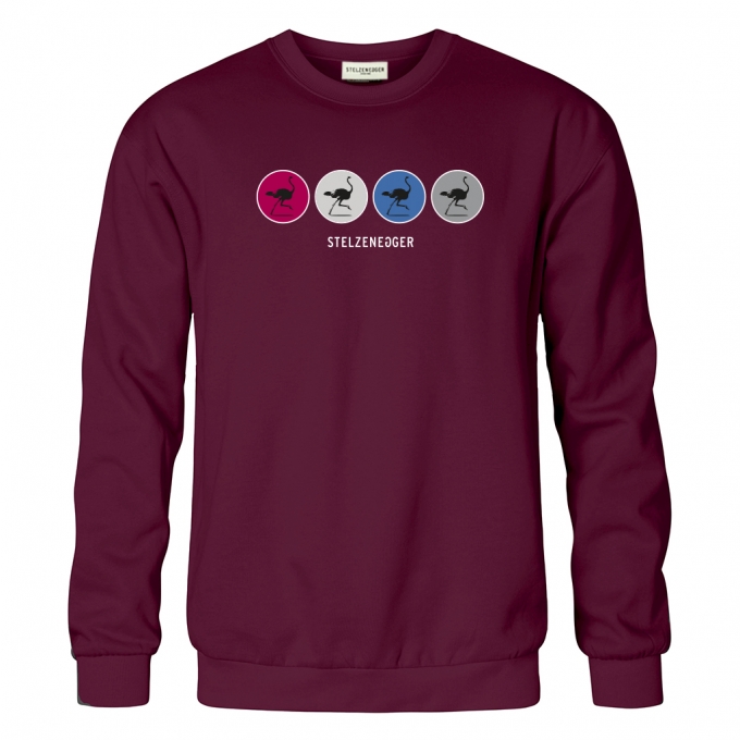 Produktbild Sweatshirt „Four Circles“ weinrot